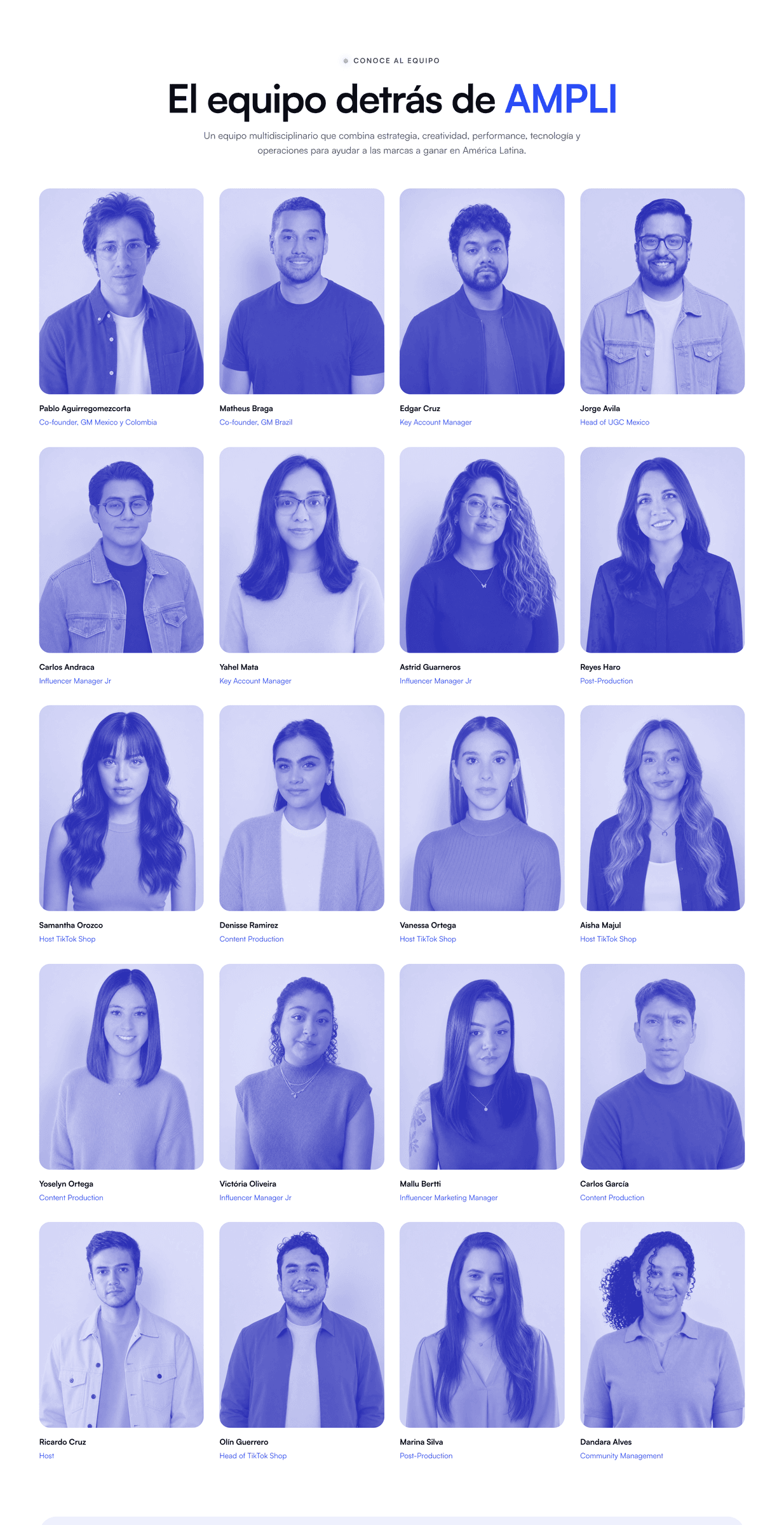 AMPLI: Team page
