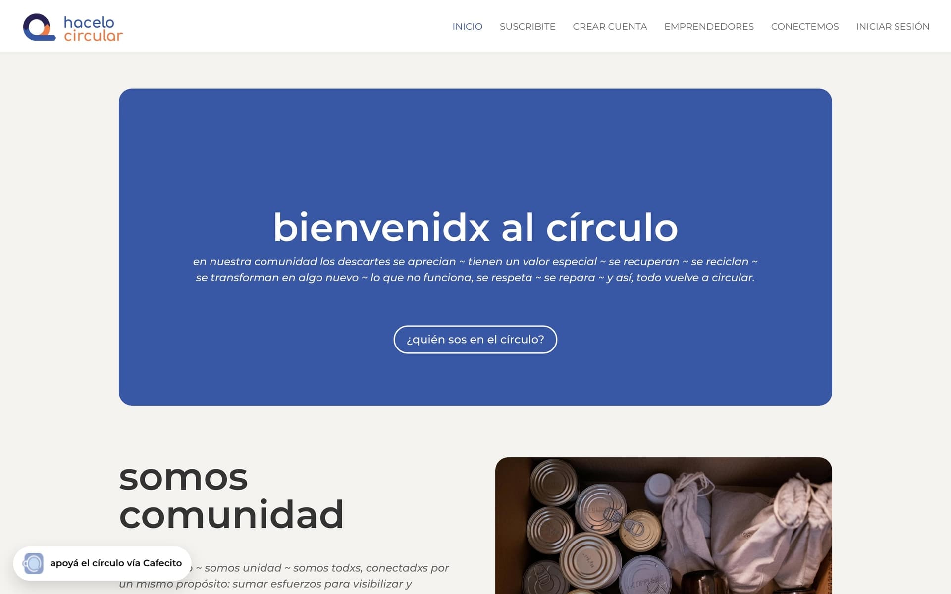 Hacelo Circular — Landing hero