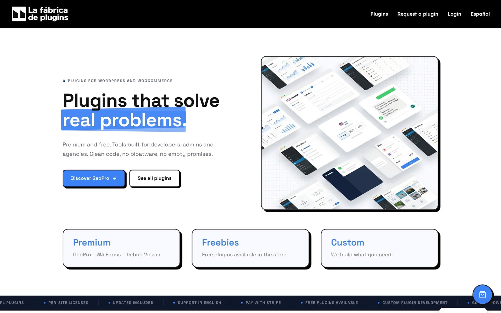 La Fábrica de Plugins — Storefront hero
