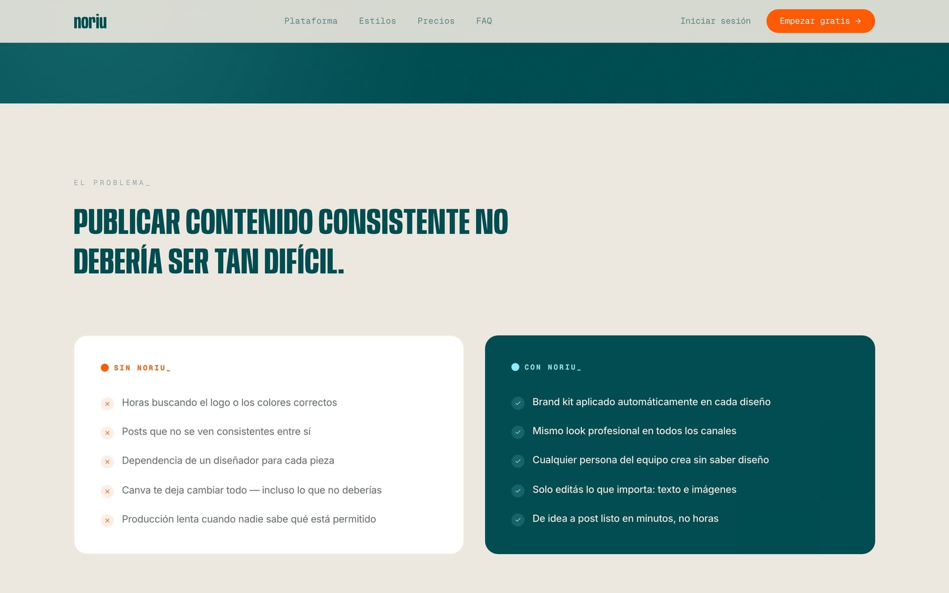 Noriu — Templates section